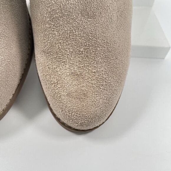 TOMS Kallie Cutout Wedge Ankle Boots Booties Womens Tan Suede Slip On Size 8.5 - Picture 11 of 11